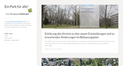 Desktop Screenshot of buergerpark-konstanz.de